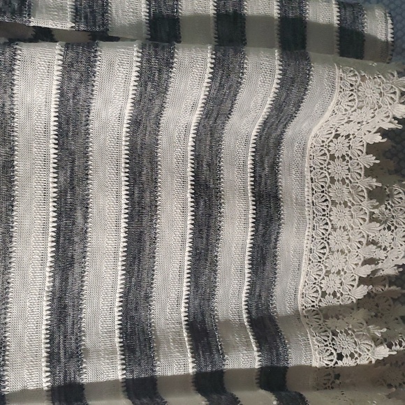 Maurices Cream and Gray Lace Trim Sweater - Picture 7 of 9